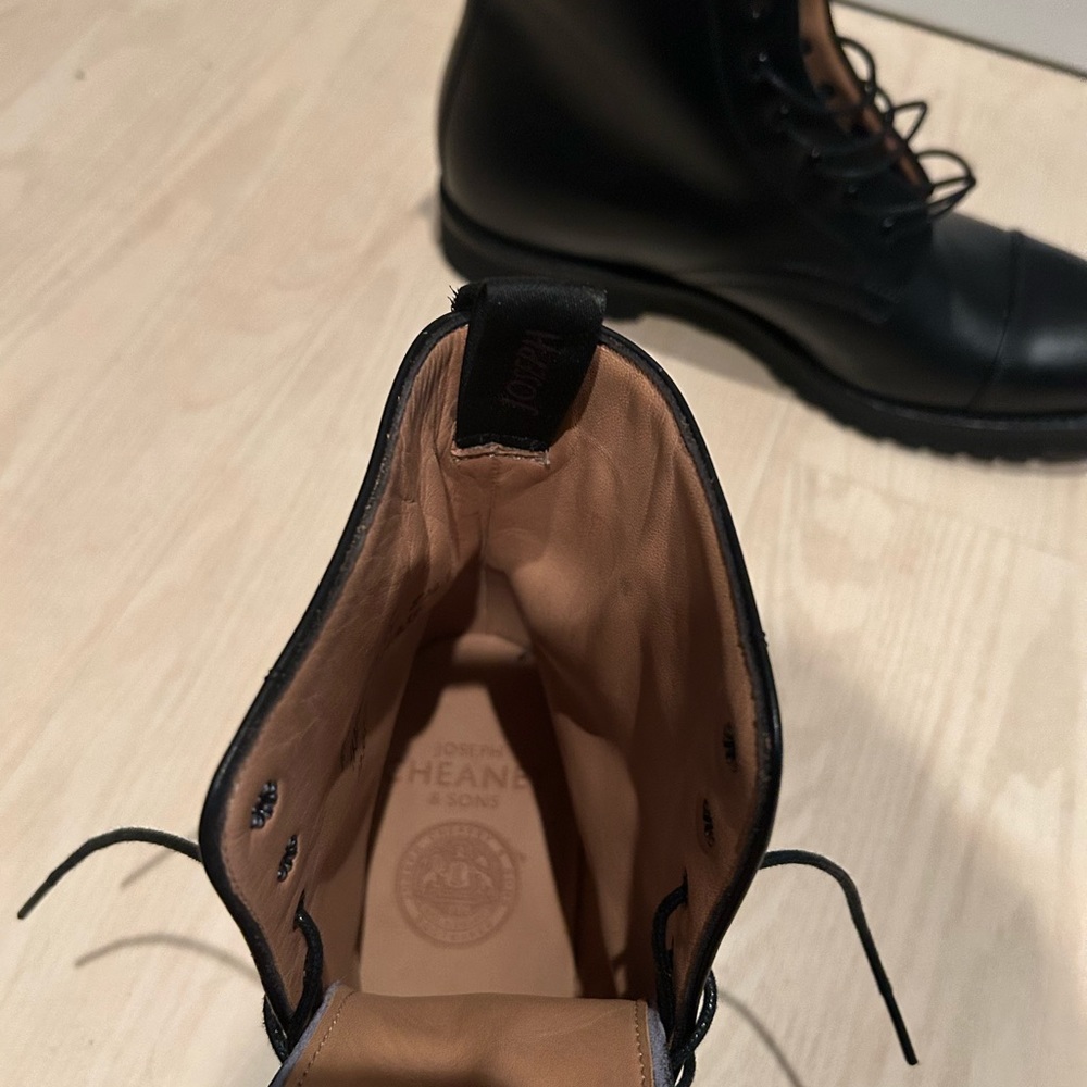 Joseph & Cheaney Men’s Trafalgar Capped Derby boot -black Calf Leather. 8 1/2 - Picture 8 of 11